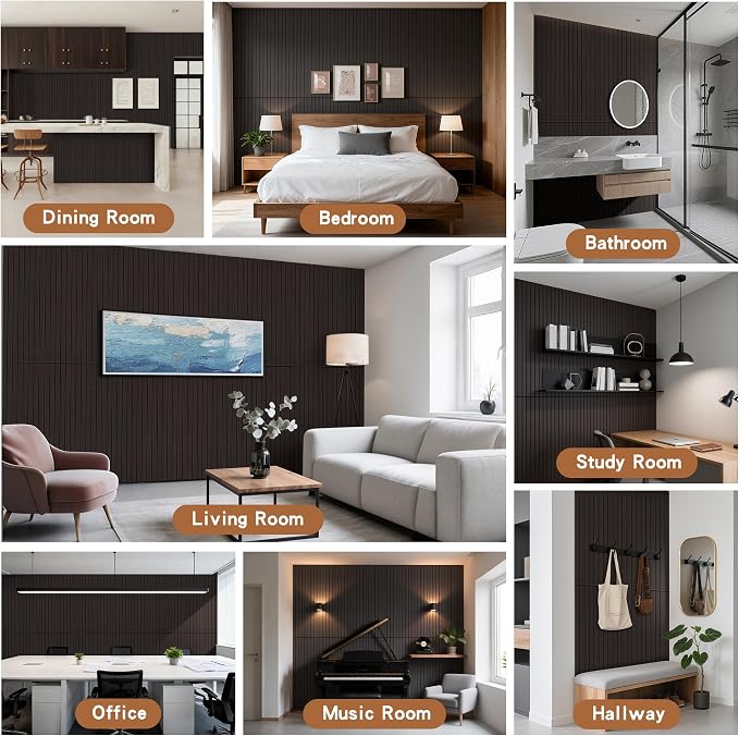 Wood Veneer Sound Panels, 10 Pack 47.2”x23.6” Wall Panels, Decorative Acoustic - Image 8