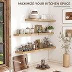 Venusmiles Floating Shelves for Wall 24 inch Long, Engineered Wood Wall Shelves - Image 6
