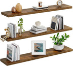 AMADA HOMEFURNISHING 35.4" L Floating Shelves, Wall Shelves Set of 3 - Image 9