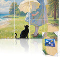 Mollywell Art Acoustic Panels 48x32x0.4 Inch, Cat and Seaside |Sound by Mollywell