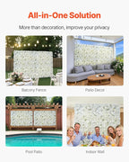 VEVOR 3D Flower Wall Panel, Artificial Floral Wall Background Mesh Backing Mat - Image 5
