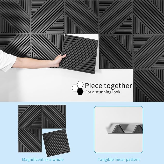 Art3d 33-Pack 3D Wall Panels for Interior Wall Decor, Textured Accent Wall - Image 2
