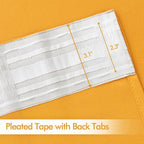 MIULEE Yellow Back Tab Blackout Curtains 84 Inch Length 2 Panels Set - Image 4