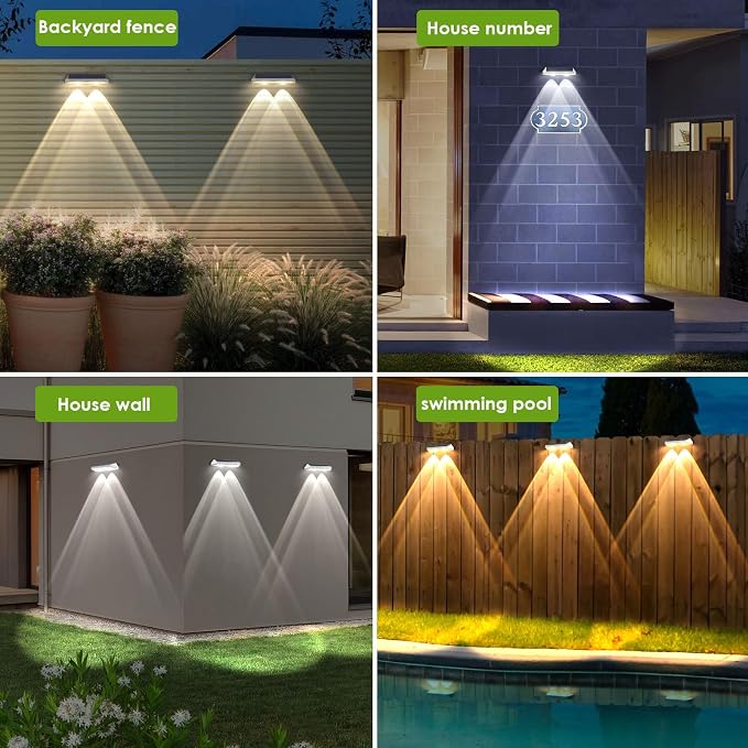 LIANGLOME 2 Pack Solar Fence Lights - Image 6