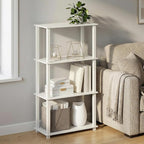 Furinno Turn-S-Tube Storage Shelves, 4-Tier Book Shelf, Corner Shelf, Toolless - Image 2