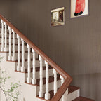 CRE8TIVE Large Size 24"x354" Grasscloth Textured Dark Brown Peel and Stick - Image 2