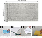 Gray Wallpaper Peel and Stick 15.75x196.85inch Contact Paper Grasscloth - Image 9