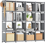 Mavivegue Book Shelf, 16 Cube Storage Organizer, DIY Bookcase, Metal Cube by Mavivegue