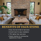 AZ Faux High-Density Polyurethane Faux Stone Flush Inside Corner - Image 4