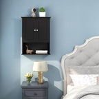 VANIRROR Black Wall Cabinet 24x30 Inch Wooden Over The Toilet Storage Cabinets - Image 3