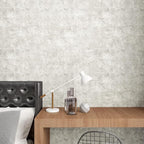 VEELIKE Distressed Concrete Wallpaper Peel and Stick Light Grey Limewash - Image 5