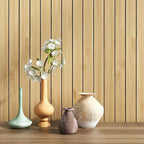 VEELIKE Natural Bamboo Slat Wall Panels Peel and Stick 3D Textured Wood Grain - Image 5