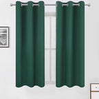 LEMOMO Dark Green Blackout Curtains/42 x 63 Inch/Set of Two Panels Grommet by Lemomo