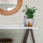 Chesapeake 3120-256018 Waverly Light Grey Faux Grasscloth Wallpaper - Image 2