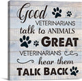 Funny Veterinarian Gifts Farmhouse Dog Canvas Wall Art Decor Veterinary Vet Gift by VAHATAN