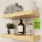 BAOBAB WORKSHOP Wood Floating Shelves by BAOBABWORKSHOP