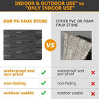 ROOMTEC 1-Pack Faux Stone Wall Covering Panels - Image 3