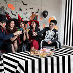 Kochorie 100 Ft x 54 Inch Black & White Striped Tablecloth Roll - Image 5