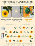 suddus Artificial Sunflower Garland - Image 7
