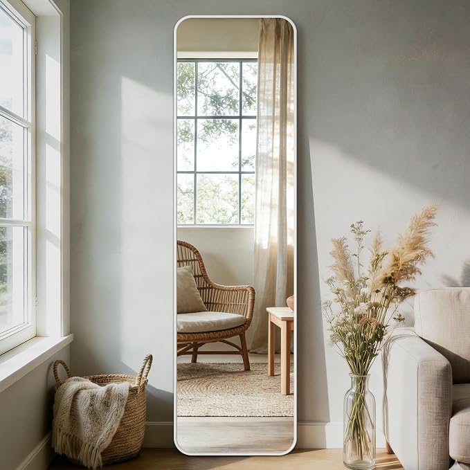 Delma Full Length Mirror, Wall Mounted, Freestanding or Leaning, Rounded - Image 9
