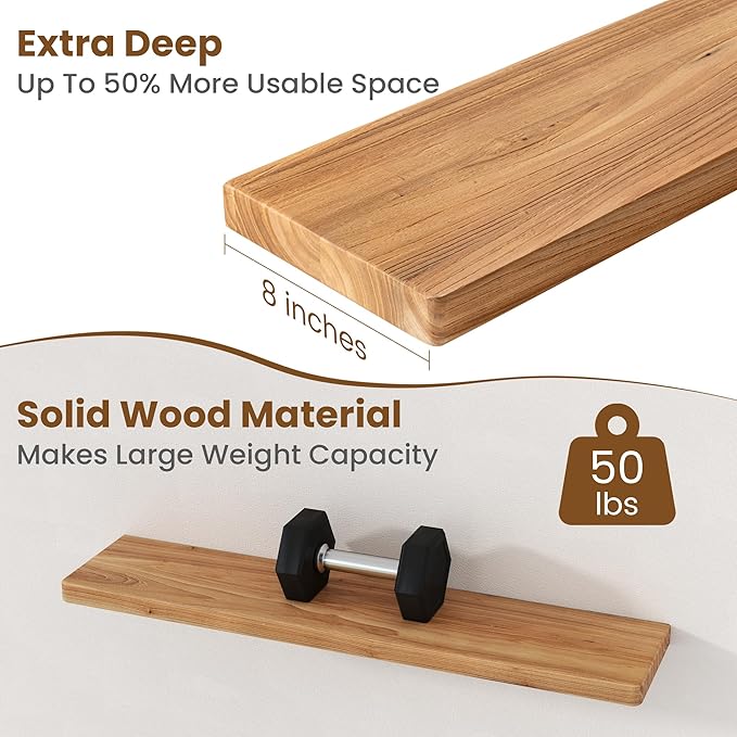 Floating Shelves for Wall, Round Edge Wall Shelves - Image 5