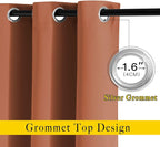 NICETOWN Blackout Burnt Orange Curtain & Drape - Image 3