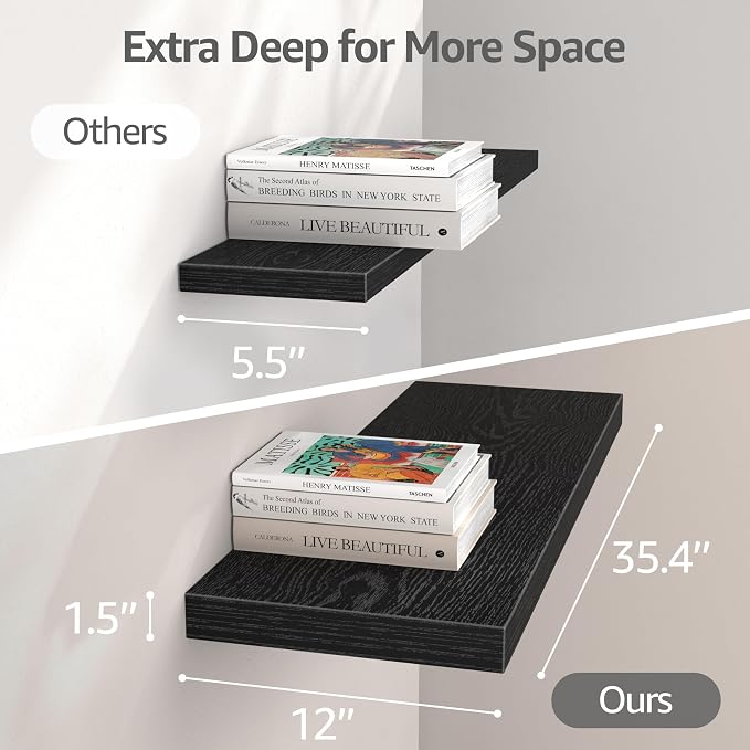 QEEIG 12" Deep Floating Shelves - Image 3