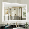 48x32 Inch White Bathroom Mirror by Briivuemodernmirrors