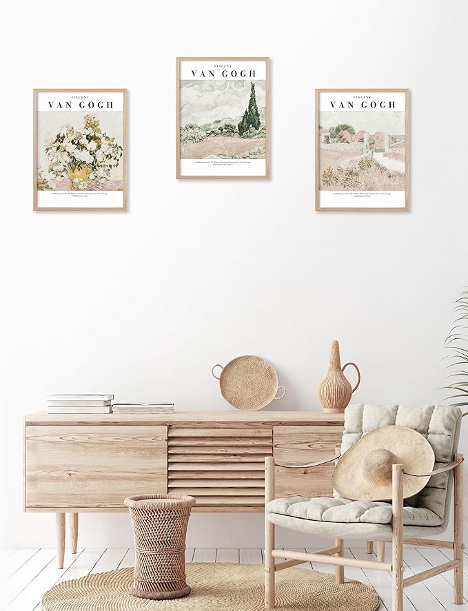 HesenDot Unframed Vintage Van Gogh Exhibition Posters Set of 3, French Country - Image 4