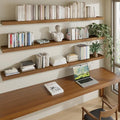 ROGMARS 72 Inches Long Walnut Floating Shelves, Rustic Solid Wood Farmhouse by 100RealSolidWood