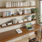 ROGMARS 72 Inches Long Walnut Floating Shelves, Rustic Solid Wood Farmhouse by 100RealSolidWood