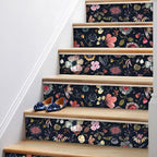 Wallpaper Peel and Stick Floral Wall Paper Removable Waterproof Blue/Red/Yellow - Image 5