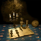 FLFK Mystic Peel and Stick Wallpaper 16" x 128" Moody Dark Blue & Orange - Image 4