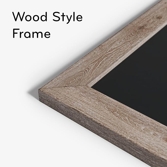 U Brands Magnetic Chalkboard, Rustic Wood Frame, Premium Matte Surface - Image 3