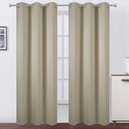 LEMOMO Beige Blackout Curtains 34 x 84 Inch Length/Set of 2 Curtain by Lemomo