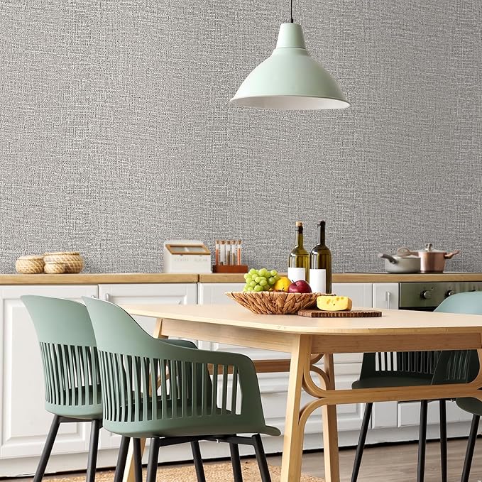 WADILE Grasscloth Peel and Stick Wallpaper 23.6in x 236in, Textured Contact - Image 4