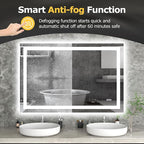 Hivone 48X32 LED Bathroom Mirror - Image 3