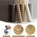 Peel and Stick PVC Slat Wall Panels, Wood Grain Self-Adhesive Soundproof - Image 5