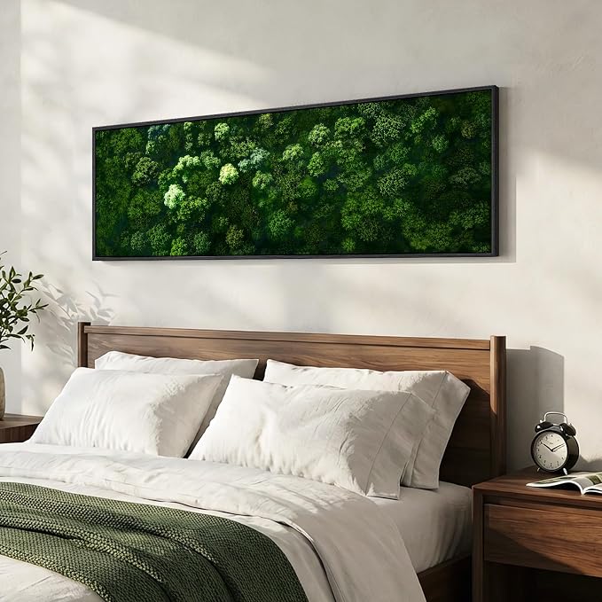 Large Framed Green Forest Wall Art - Image 2