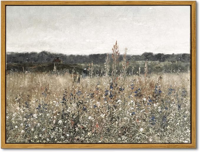 InSimSea Framed Canvas Wall Art Vintage Decor, Classical Oil Painting Canvas by InSimSeaArt