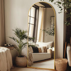 58"x18" Full Length Mirror, Arched Full Body Mirror, Standing Hanging or - Image 4