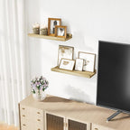 Love-KANKEI Floating Shelves Wall Mounted Set of 2, 17 Inch Rustic Wood Wall - Image 4