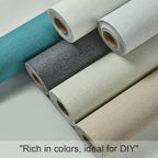 Fabric Grasscloth Texture Self-Adhesive Wallpaper Linen Peel and Stick - Image 4
