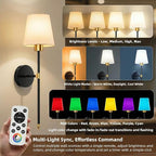 IRONPAX Wall Sconces Battery Operated Set of 2, Wireless Rechargeable Wall - Image 3