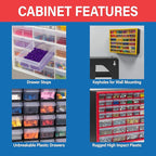 Akro-Mils 16-Drawer Plastic Drawer Storage Cabinet - Image 6