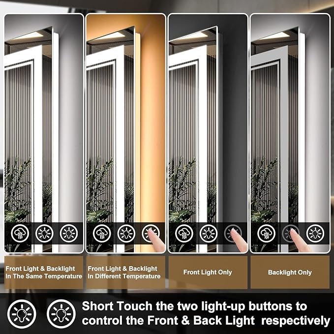 Ratsamee 55x36 Inch LED Bathroom Mirror - Image 4