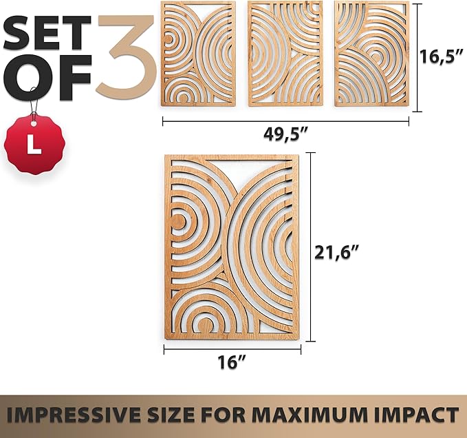 qmmp Modern Wooden Wall Sculptures - Image 4