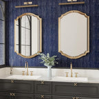 CRE8TIVE Wide Dark Blue Grasscloth Peel and Stick Wallpaper - Image 6