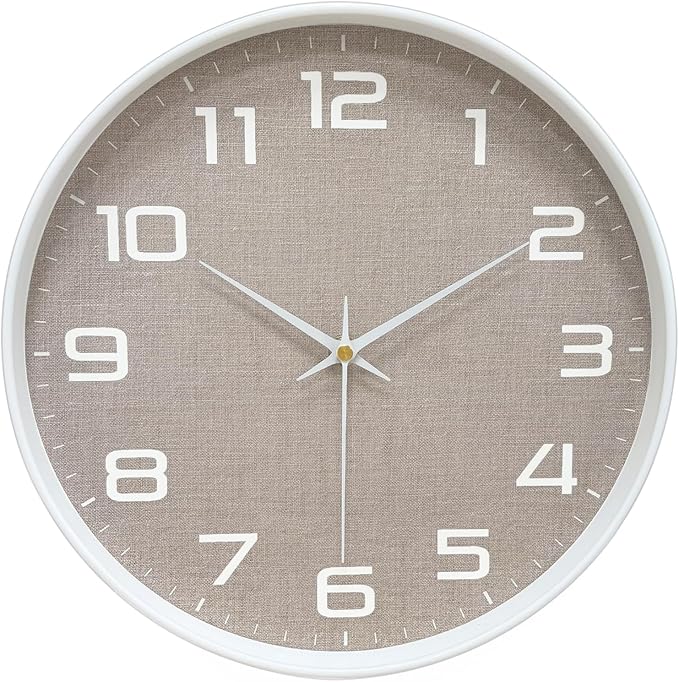 Modern Wall Clocks Battery Operated, 12 inch Silent Non Ticking Analog Clock by MABPEDO