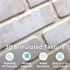 Commomy 3D Peel and Stick Brick, Ultralight Thin PVC Faux Brick Wall Panels - Image 2